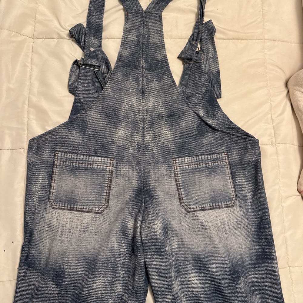 Denim Overalls with Pockets